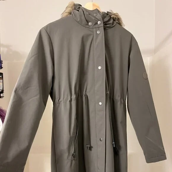 Maternity and baby-wearing coat: Khaki 3 in 1 Winter Maternity Parka - Picture 1 of 4